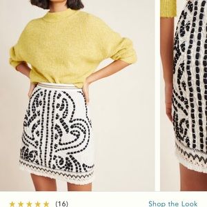Maeve Carys embroidered mini skirt from anthro